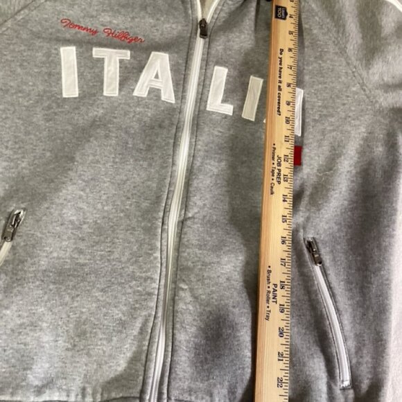 Older Tommy Hilfiger Mens large ITALIA full zip sweatshirt great condition - Picture 10 of 14